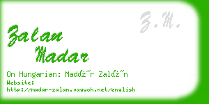 zalan madar business card